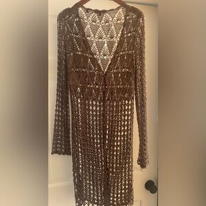Woman knit top cardigan